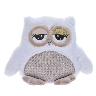 Obrázek z Polštář sova bílá plyš 28cm 